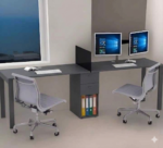 Puesto de trabajo Doble Corporativo Linea Pedestal - Image 2