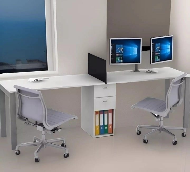 Puesto doble Pedestal Puesto de trabajo Doble Corporativo Linea Pedestal - Image 1